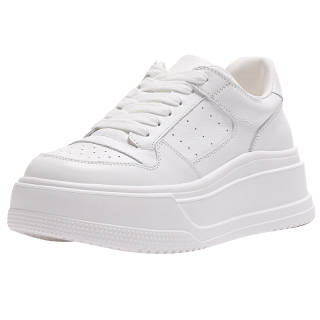 CHIYEANDE Top Grain Cow Leather Low top Casual Shoes Women's White