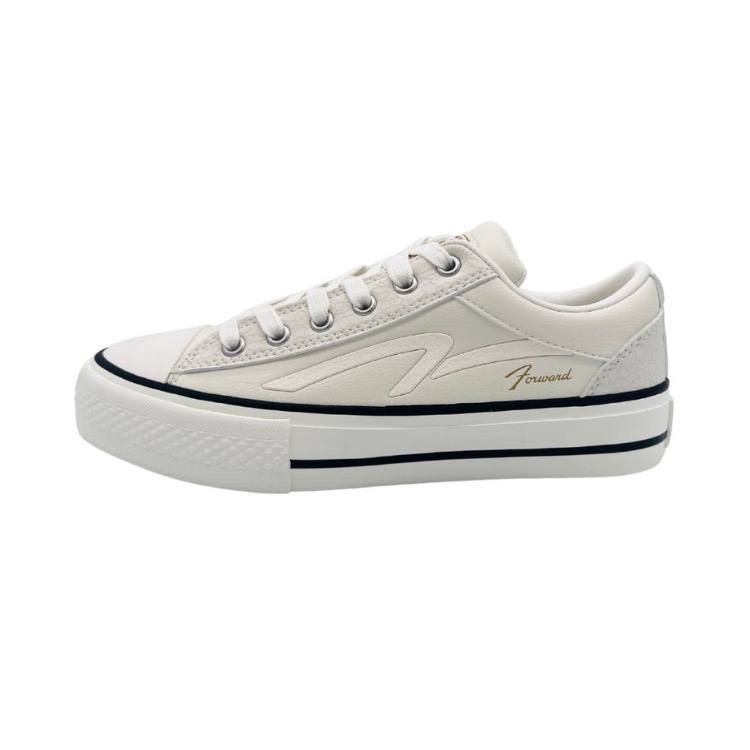 QIANJIN Slip Resistant, Breathable, Lightweight Mid top Canvas Shoes Women's White