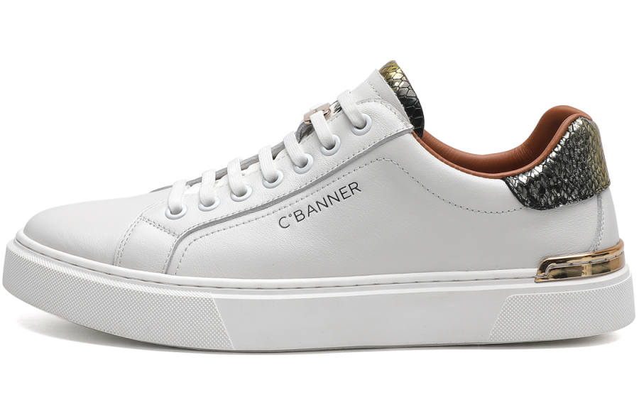C°BANNER Comfortable And Trendy Low top Skateboard Shoes Men's White