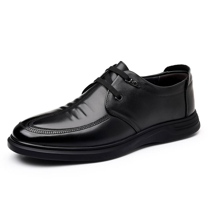POPULAR ROUSE PR Top Grain Cow Leather Casual Shoes Men's Black
