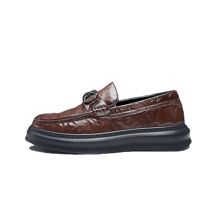 SENJIALUO Top Grain Cow Leather Loafers Men's