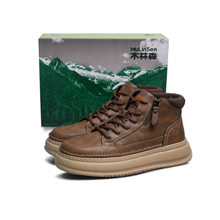 Mulinsen Slip Resistant, Abrasion Resistant, Thermal Mid top Casual Shoes Men's