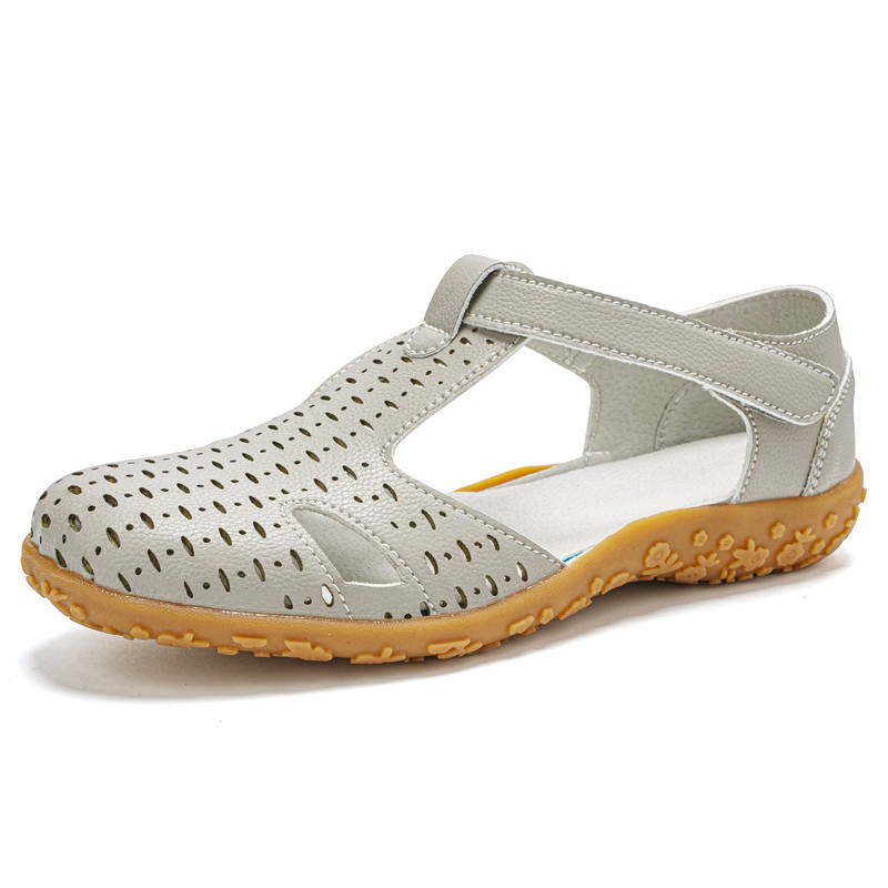 Reivantix Microfiber Leather Roman Sandals Women's Gray