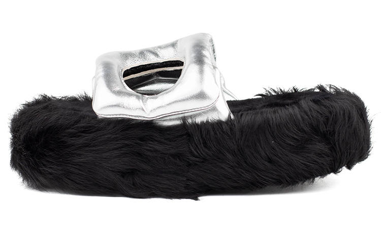LASTLAZY LASTLAZY Rubber Sole Slide Slippers Unisex Silver