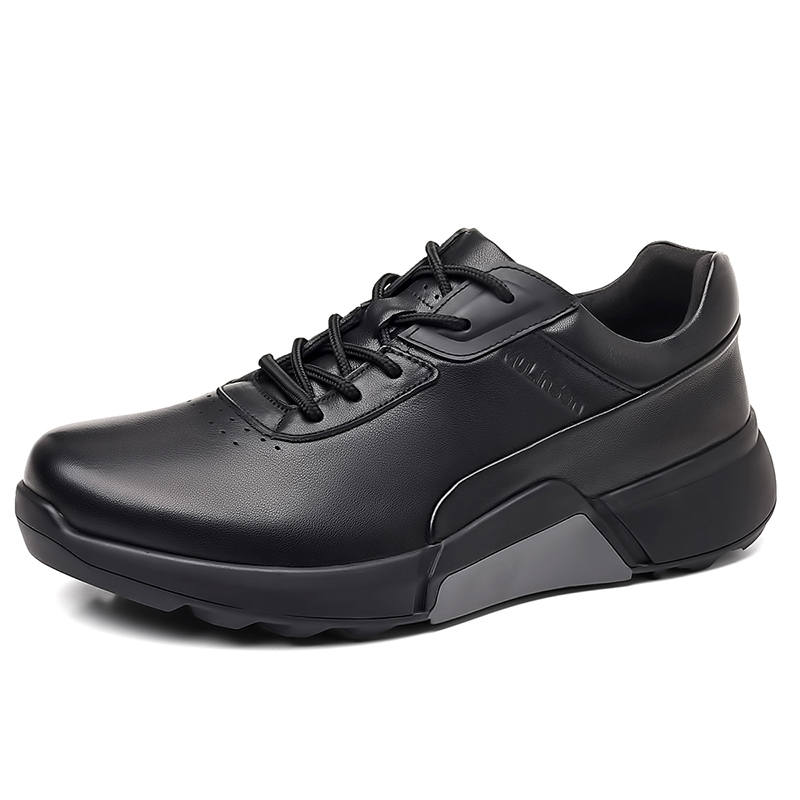 Mulinsen Top Grain Cow Leather Low top Casual Shoes Men's Black