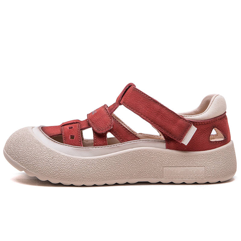 JIEZHOU Top Grain Cow Leather Roman Sandals Women's