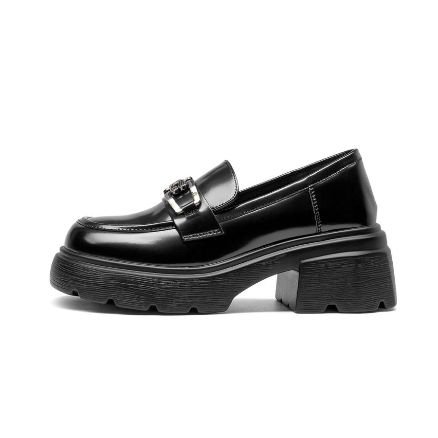 Spider King Synthetic Leather Loafers Women's Black