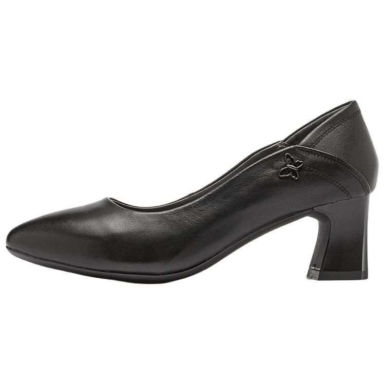 Spider King Leather Chunky Heel High Heels 5.5cm Women's