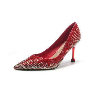 Bamiti Leather Slim Heel High Heels 7cm Women's