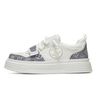 DUEPLAY Low top Skateboard Shoes Men's Gray White
