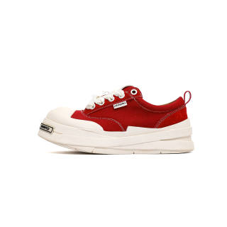 JIPOSEN Slip Resistant Slip Resistant Low top Canvas Shoes Unisex Red