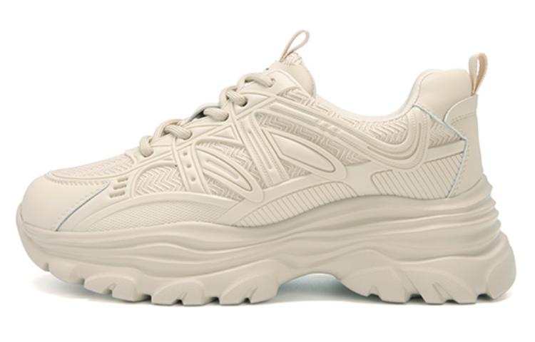 Satchi Synthetic Leather Abrasion Resistant Low top Casual Shoes Women's Beige