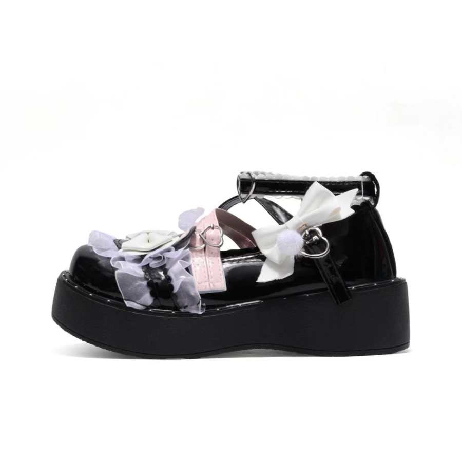 BABAKE Microfiber Leather Platform Classic Mary Jane Shoes Women's