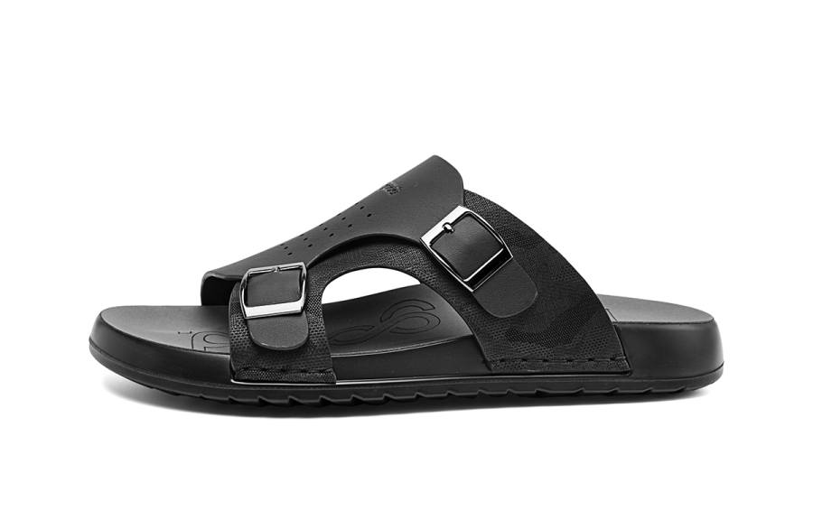 HLA HLA Slip Resistant Slide Slippers Men's Black