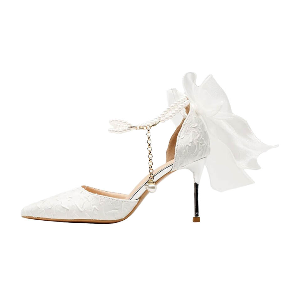 WOXXXN Slim Heel High Heels Women's White