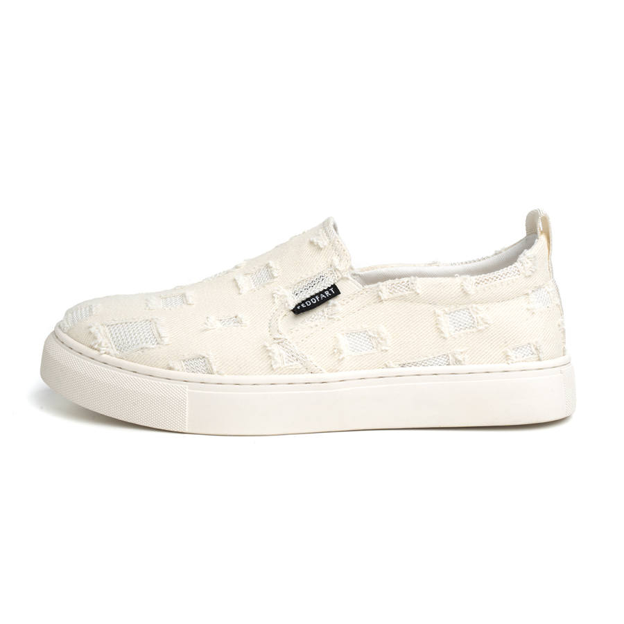 FED FED Fabric Low top Casual Shoes Men's White