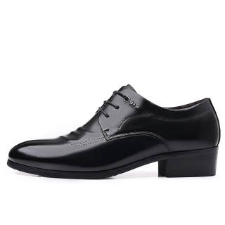 LUOMENG Dress Shoes Men's Low Top Black