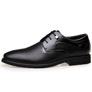BATUTENG Dress Shoes Men's Low Top Black/Brown