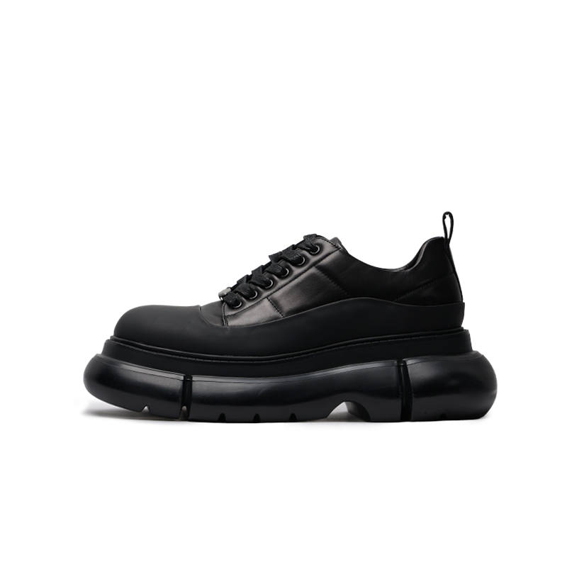 Viplander Top Grain Cow Leather Casual Shoes Men's Black