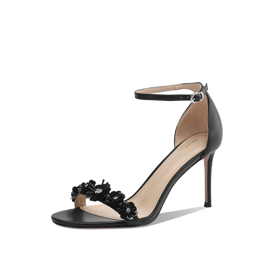 Rosa Bianca Sheepskin One Strap Sandals 8.6cm Women's
