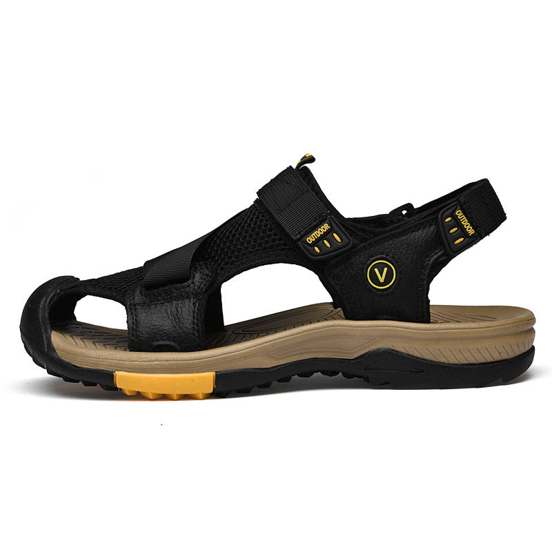 TOMAY TOMAY Beach Sandals Men's Black/Brown