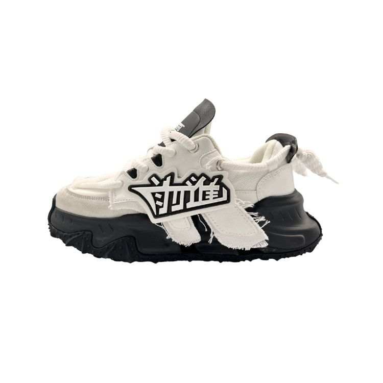 QIANJIN Mid top Chunky Sneakers Men's White