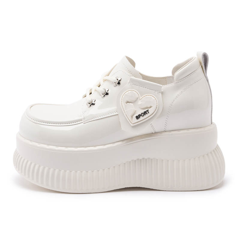MILANLIANGE Patent Leather Low top Casual Shoes Women's