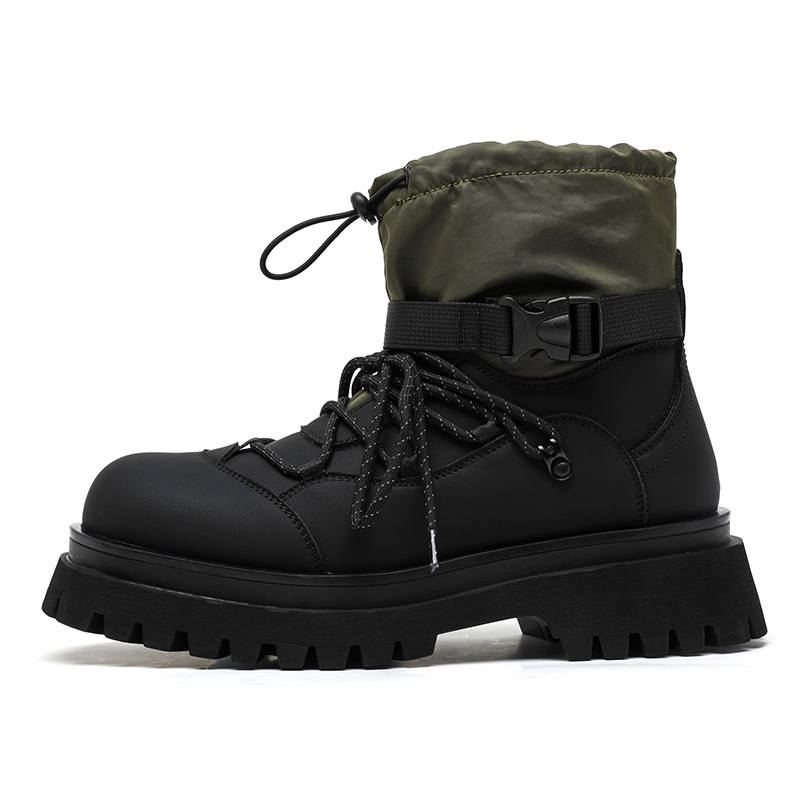 CHILANG CHILANG Combat Boots Men's Black/Green