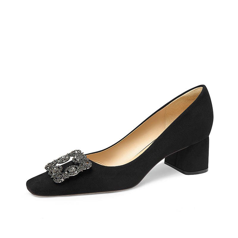 LOLY LOLY Chunky Heel High Heels Women's Black