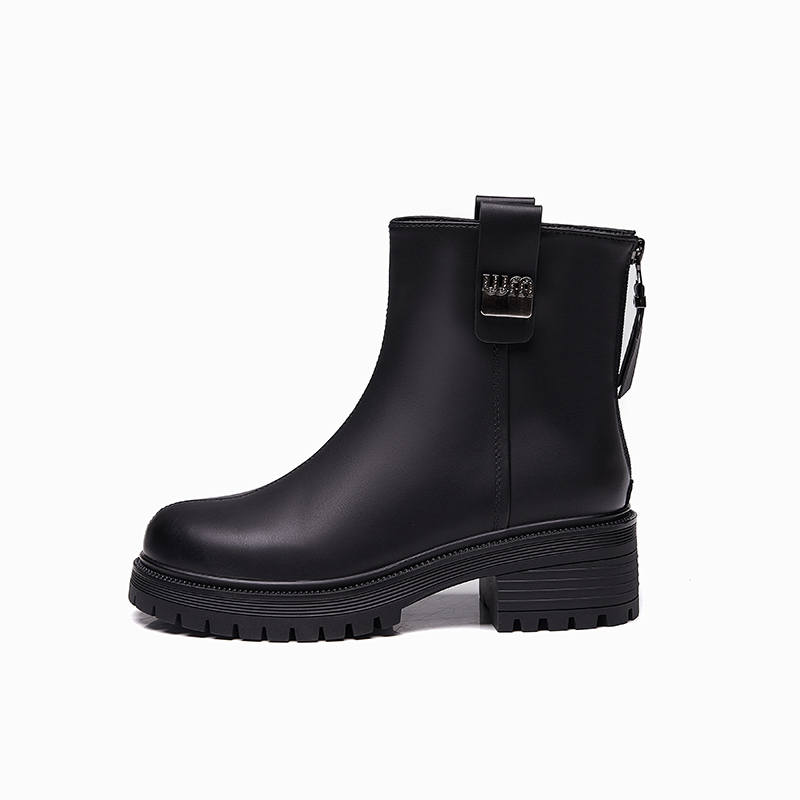 GONGNIUMEILI Ankle Boots Women's Black/Brown