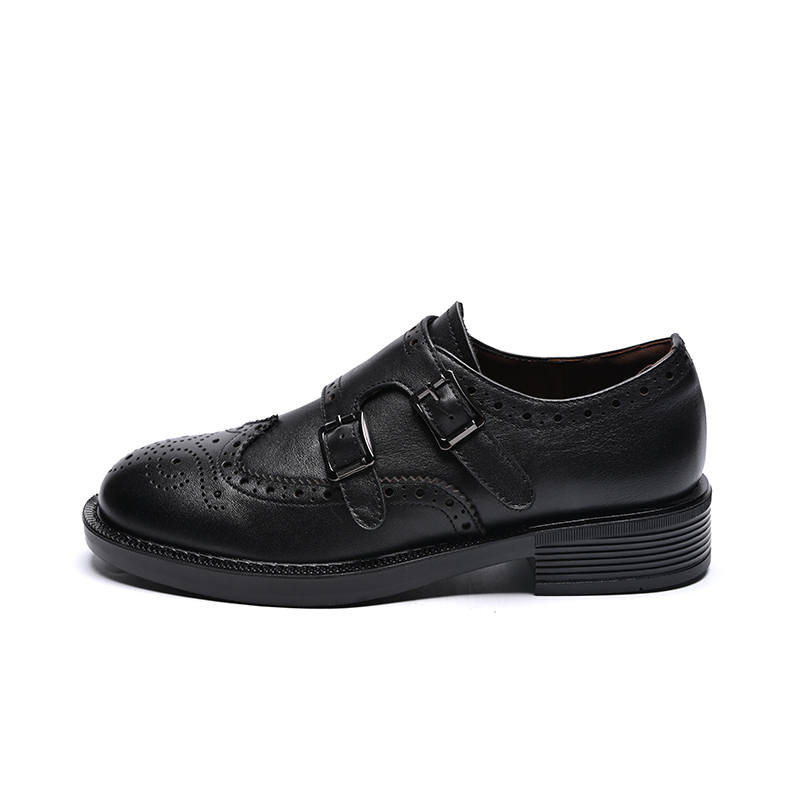 ZHR Top Grain Cow Leather Women's Casual Shoes 3.5cm Women's