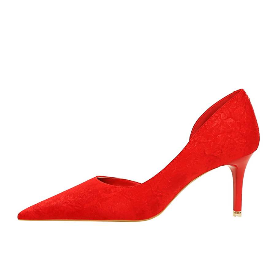 QITUMAUL Slim Heel High Heels 7cm Women's