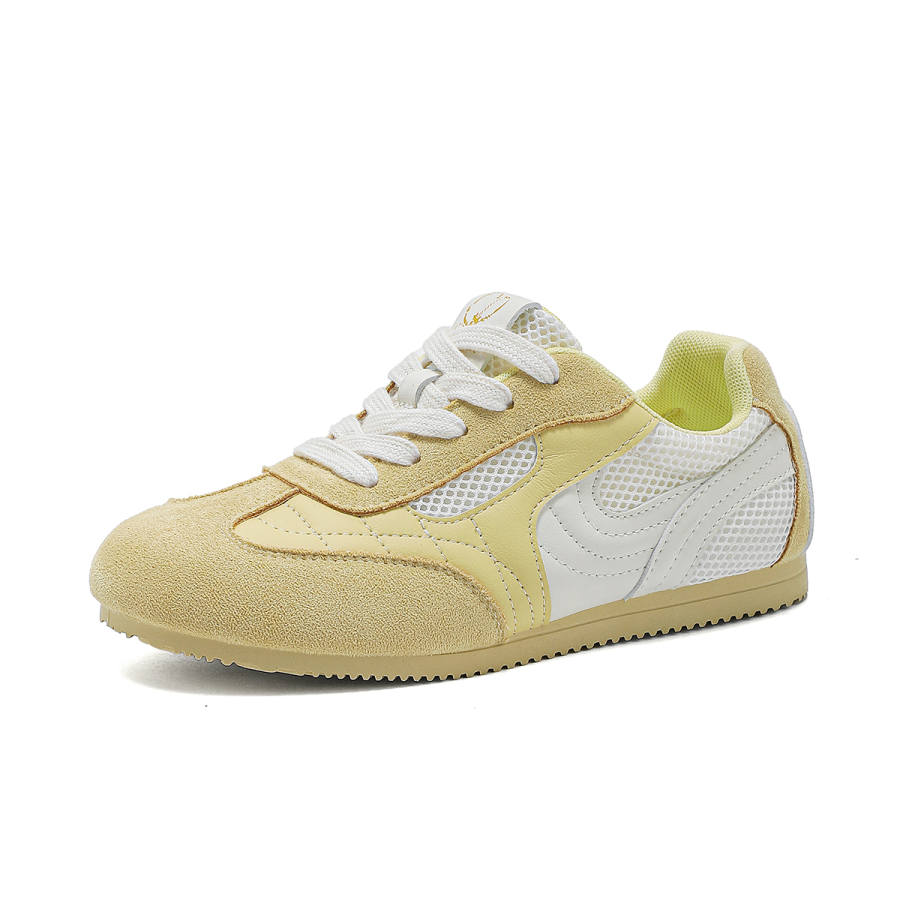 La Chapelle Support Abrasion Resistant And Slip Resistant Low top Casual Shoes Women's Beige Yellow
