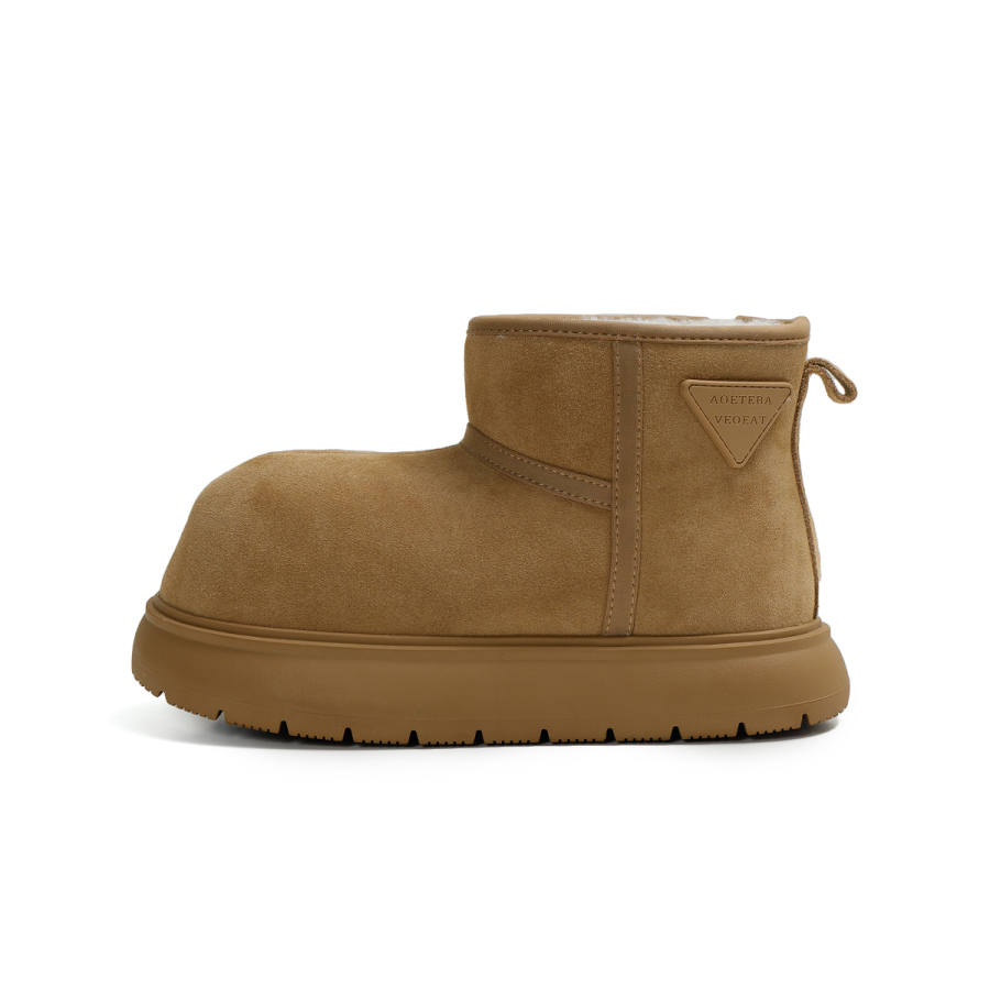 BOJUEMAO Fleece Lined Versatile Fashion Short Snow Boots Women's
