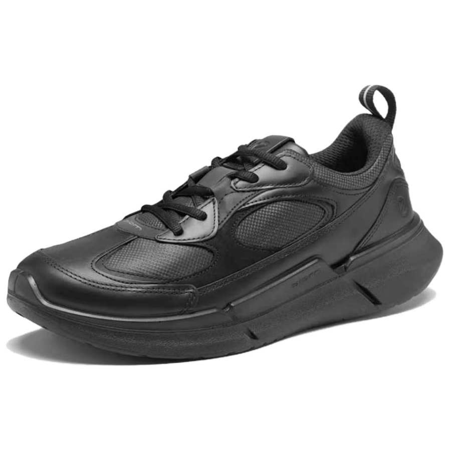 Ecco Walking Shoes 2.2 Cow Leather Cushioning Abrasion Resistant Lightweight Low top Casual Shoes Men's Black 830904