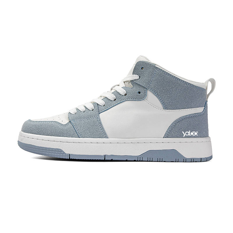 YALU Microfiber Leather Waterproof High top Skateboard Shoes Men's