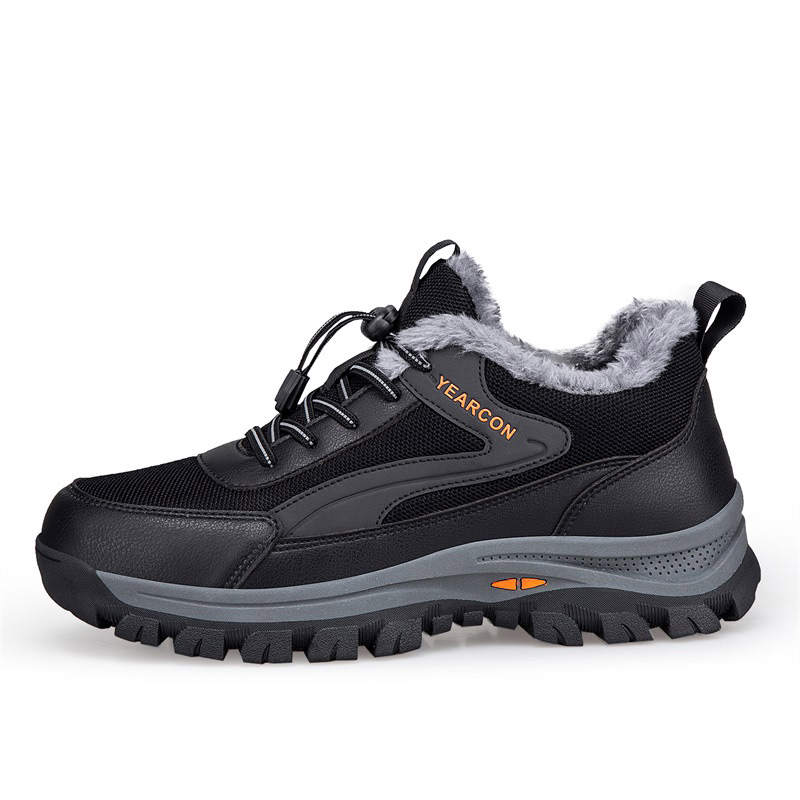 YEARCON Trendy Casual Men's Autumn Winter Fleece Lined Dad Shoes Comfortable Slip Resistant Walking Shoes For Kids