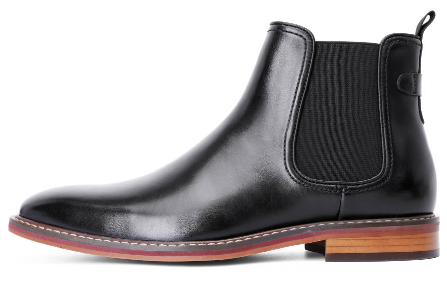 Desai Top Grain Cow Leather Chelsea Boots Men's Black