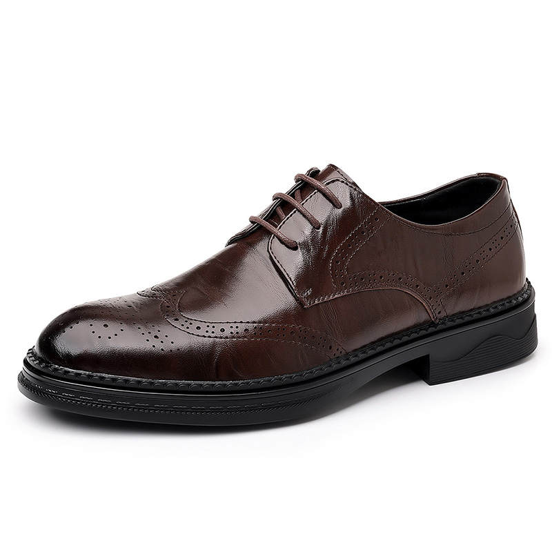 CITONGXIANSHENG Microfiber Leather Casual Shoes Men's Brown