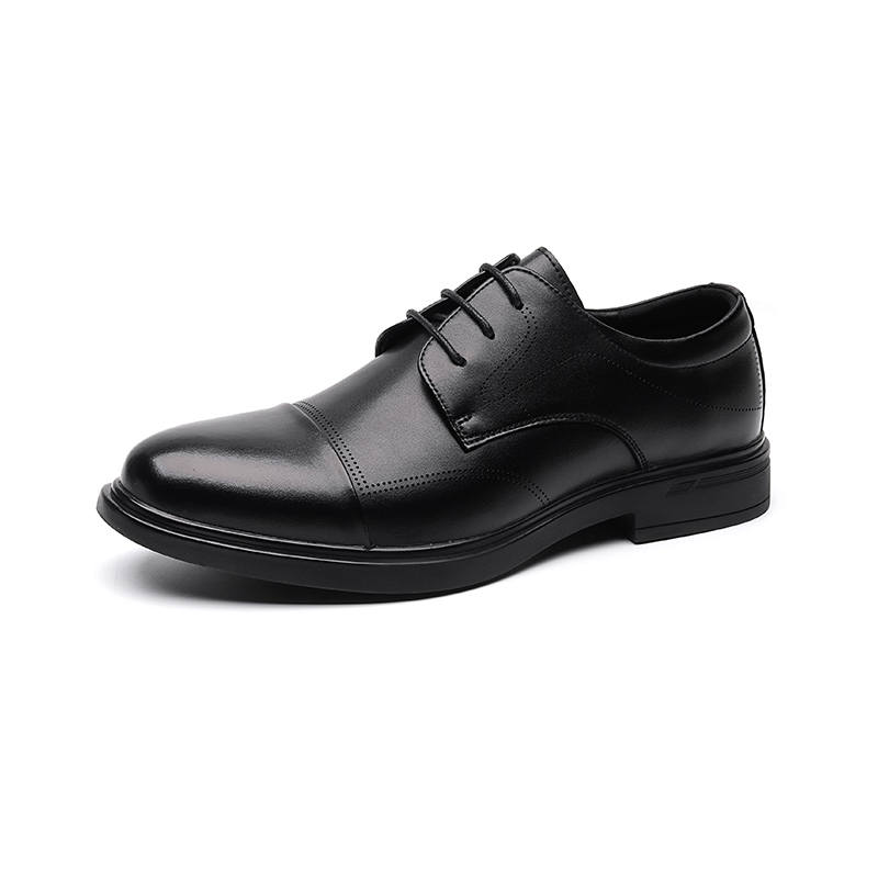 PINYI Cow Split Leather Dress Shoes Men's Black