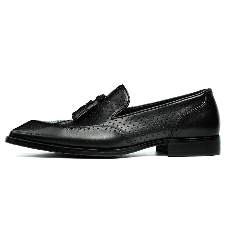 ASTON M.JAZZ Top Grain Cow Leather Loafers Men's