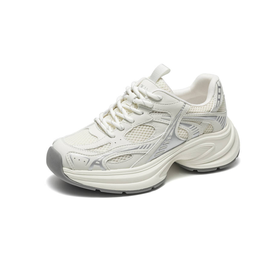 AOKANG Textile, Synthetic Leather Low top Chunky Sneakers Women's