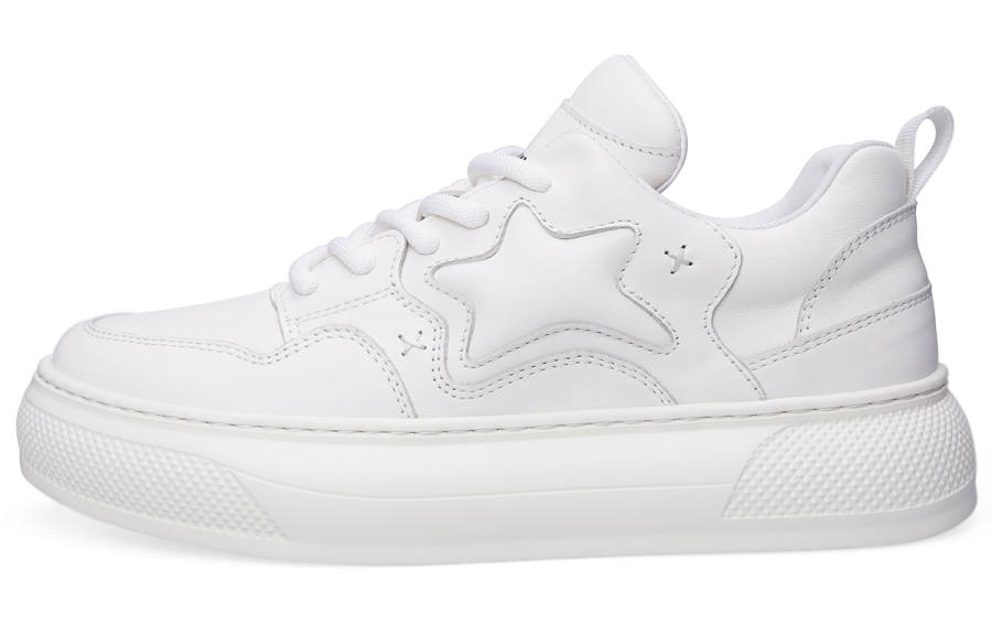 BOSSSUNWEN Stylish Skateboarding Shoes Men's White
