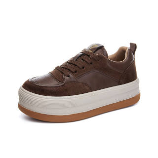 YOUYUSHI Cow Leather Low top Skateboard Shoes Women's