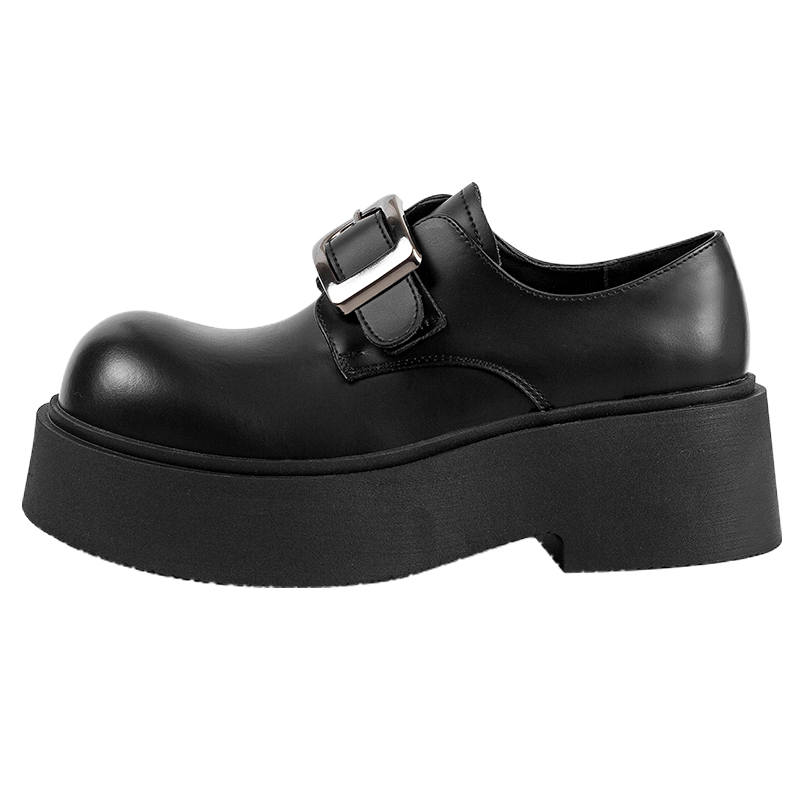 MIAOLV Microfiber Leather Loafers 6.0cm Women's Black
