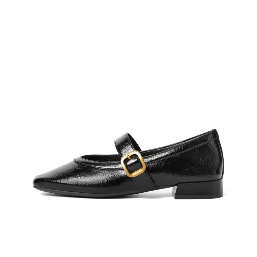 BELLE Artificial Leather Block Heel Mary Jane Shoes 2cm Women's