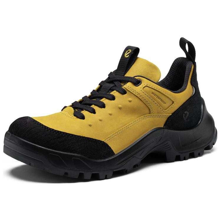 Ecco Off road Series Cow Leather Low top Mountaineering Shoes Men's Yellow