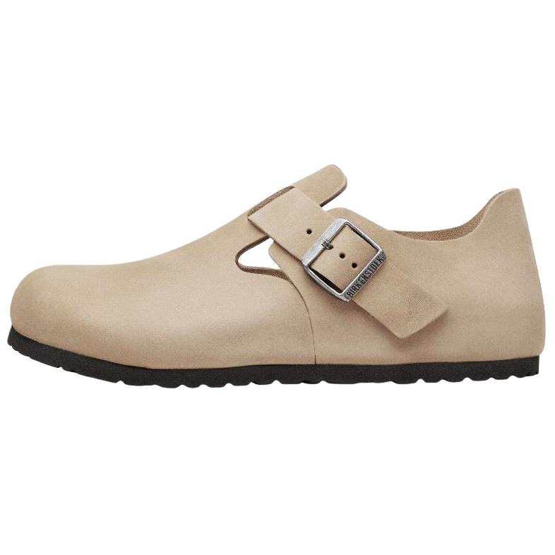 Birkenstock London Leather Low top Casual Shoes Unisex Brown Regular Loose Fit