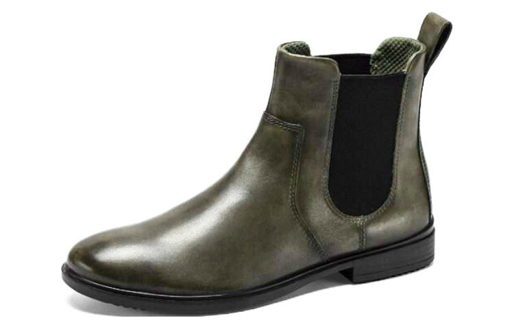 Ecco Ecco Leather Short Chelsea Boots Women's Warm Gray