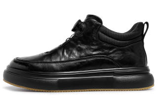 Desai Top Grain Cow Leather Slip Resistant Abrasion Resistant Mid top Skateboard Shoes Men's